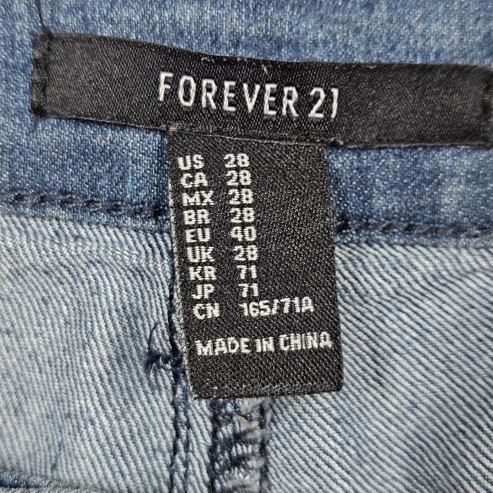 Forever 21 Womens Jeans Denim Blue Dark Wash Slim Sz 28 - Picture 2 of 6